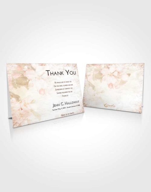 Funeral Thank You Card Template Vintage Love Heavenly Flowers