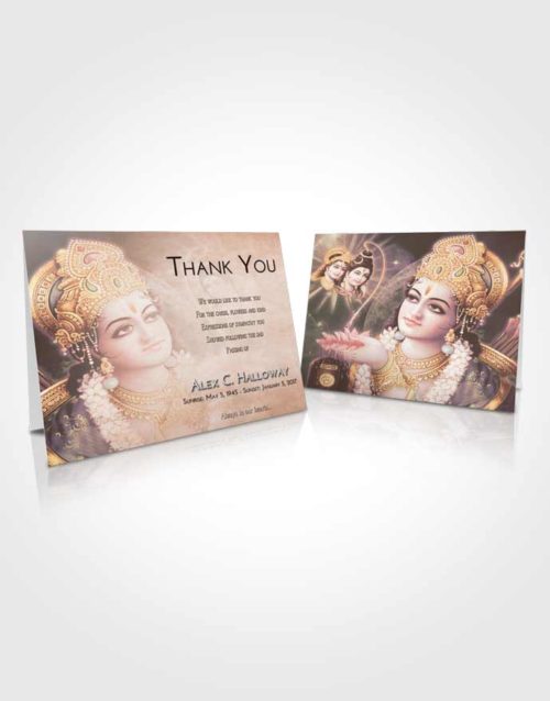 Funeral Thank You Card Template Vintage Love Hindu Majesty