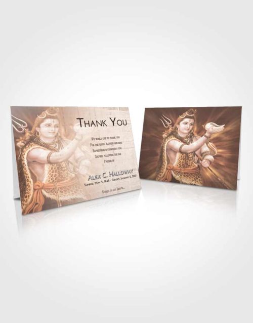 Funeral Thank You Card Template Vintage Love Lord Shiva Excellence