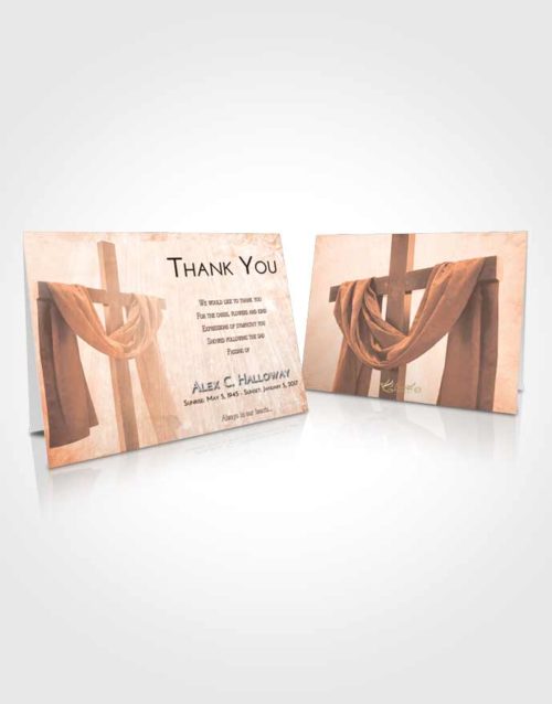Funeral Thank You Card Template Vintage Love Loving Cross