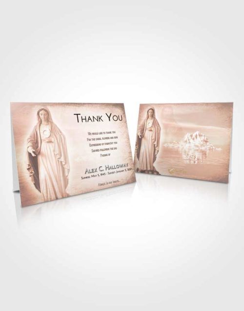 Funeral Thank You Card Template Vintage Love Mary Full of Grace