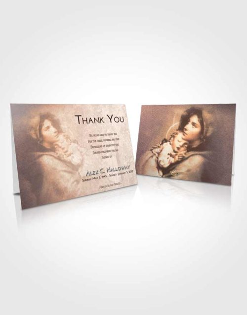 Funeral Thank You Card Template Vintage Love Mary and Jesus