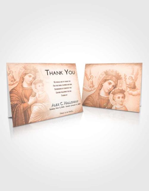 Funeral Thank You Card Template Vintage Love Marys Love