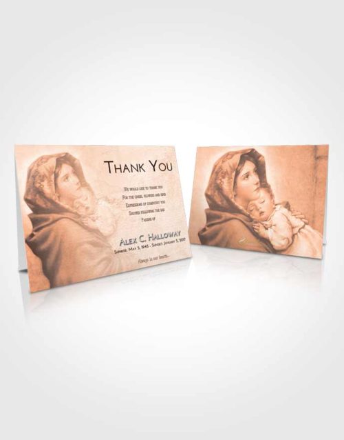 Funeral Thank You Card Template Vintage Love Mother Mary