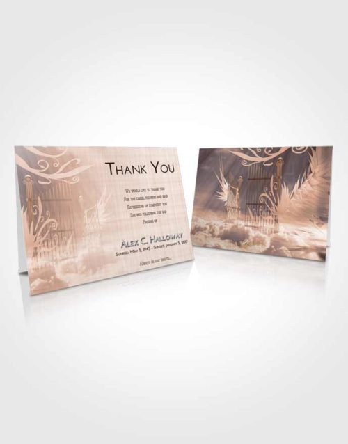 Funeral Thank You Card Template Vintage Love Precious Gates to Heaven