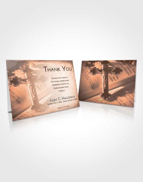 Funeral Thank You Card Template Vintage Love Rosary Trust