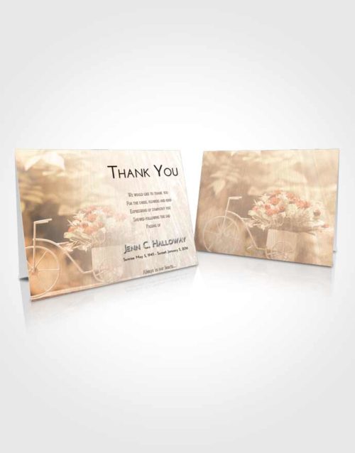 Funeral Thank You Card Template Vintage Love Rose Love