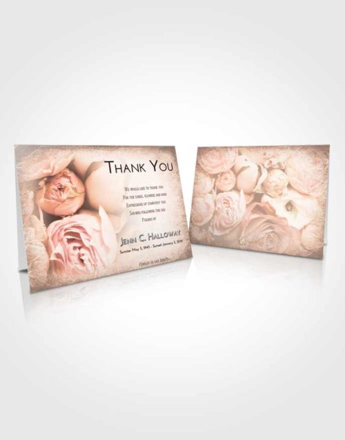 Funeral Thank You Card Template Vintage Love Rose Magic