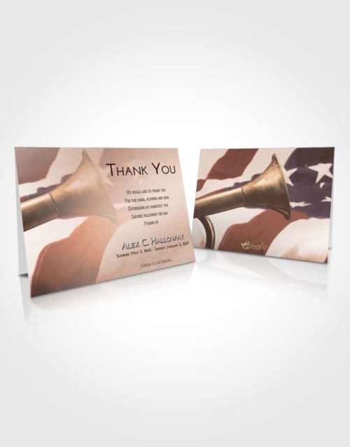 Funeral Thank You Card Template Vintage Love Service Honor