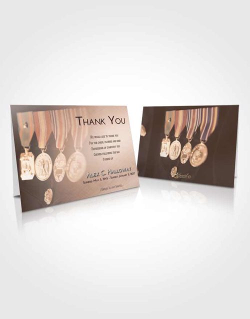 Funeral Thank You Card Template Vintage Love Service Reward