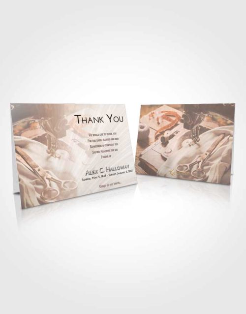 Funeral Thank You Card Template Vintage Love Sewing Love