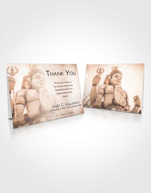 Funeral Thank You Card Template Vintage Love Shiva Divinity