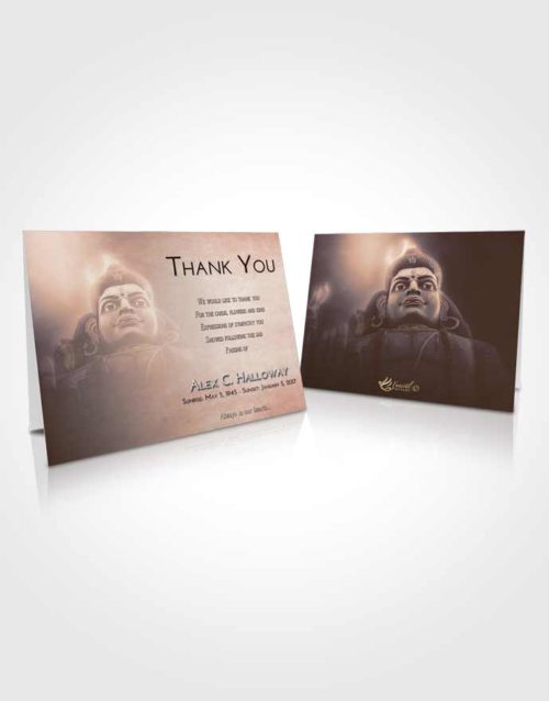 Funeral Thank You Card Template Vintage Love Shiva Surprise