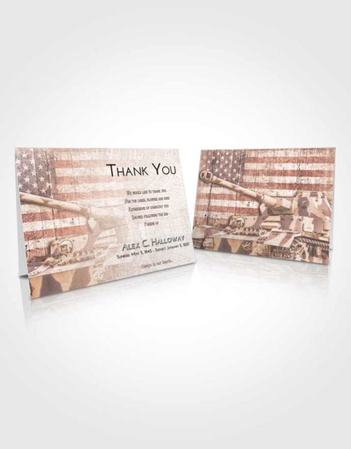 Funeral Thank You Card Template Vintage Love Soldier on Duty