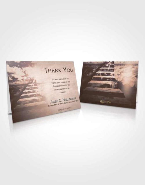 Funeral Thank You Card Template Vintage Love Stairway for the Soul