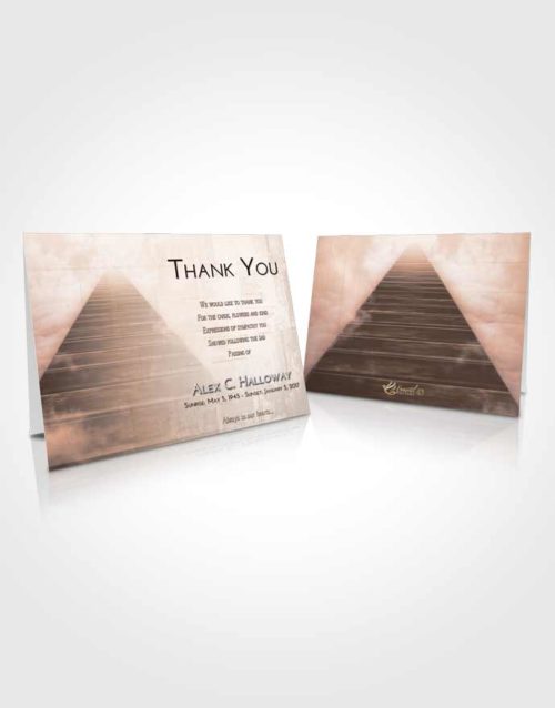 Funeral Thank You Card Template Vintage Love Stairway to Eternity