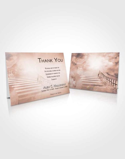 Funeral Thank You Card Template Vintage Love Stairway to Freedom