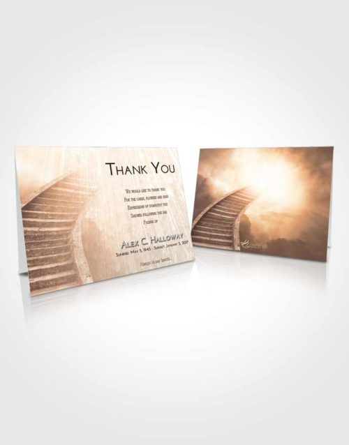 Funeral Thank You Card Template Vintage Love Stairway to Magnificence