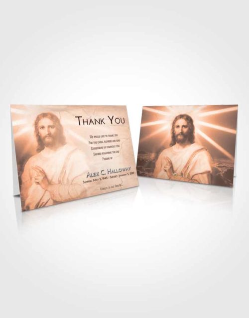 Funeral Thank You Card Template Vintage Love Star of Jesus