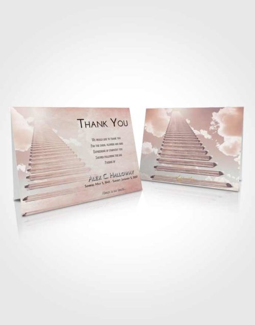 Funeral Thank You Card Template Vintage Love Steps to Heaven