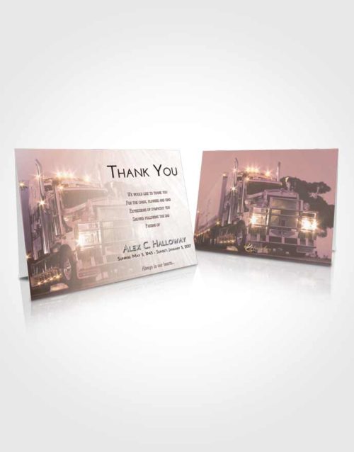 Funeral Thank You Card Template Vintage Love Trucker Dreams