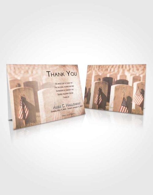 Funeral Thank You Card Template Vintage Love Veteran Service