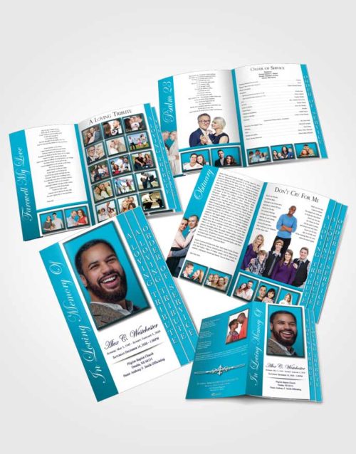 4 Page Grad Obituary Template Brochure Ambient Radiance