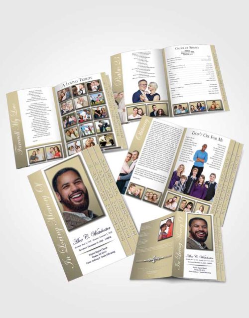 4 Page Grad Obituary Template Brochure Collected Radiance