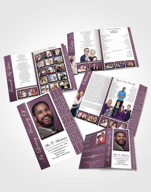 4 Page Grad Obituary Template Brochure Evening Radiance