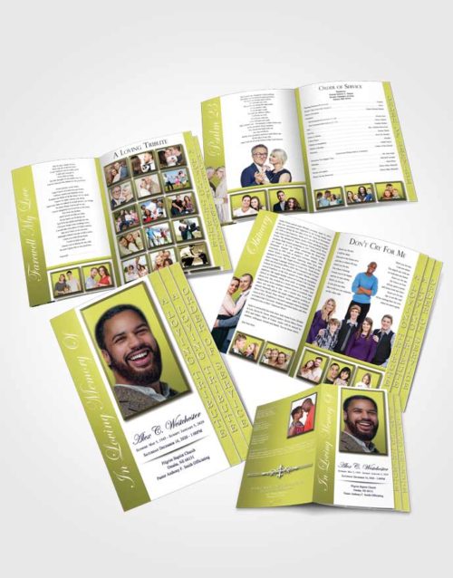 4 Page Grad Obituary Template Brochure Graceful Radiance