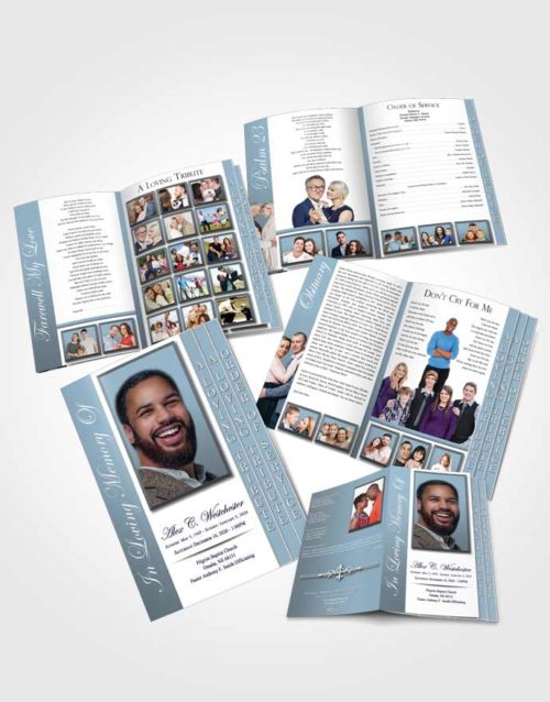 4 Page Grad Obituary Template Brochure Humble Radiance