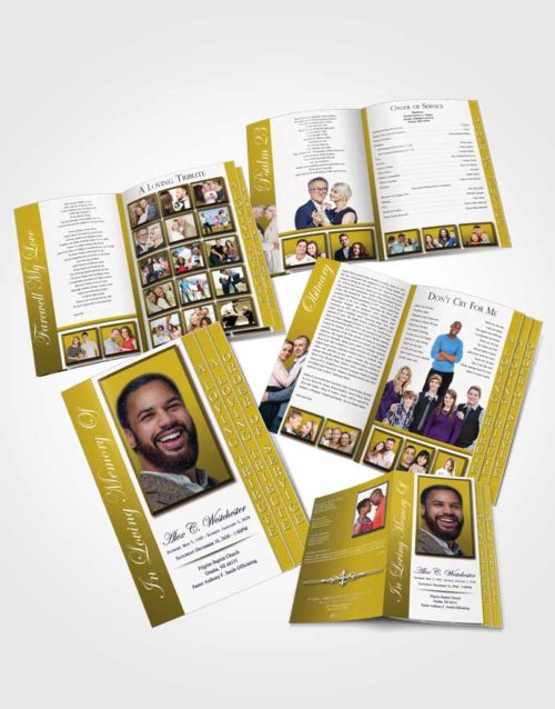 4 Page Grad Obituary Template Brochure Natural Radiance
