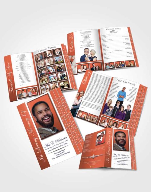 4 Page Grad Obituary Template Brochure Polite Radiance