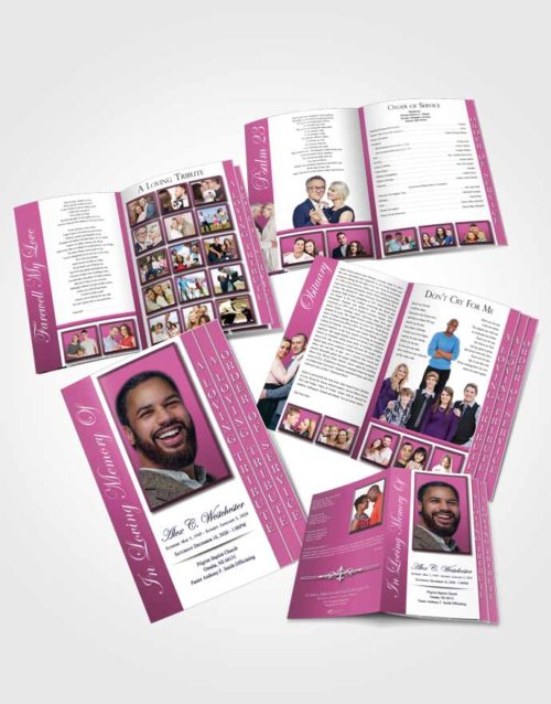 4 Page Grad Obituary Template Brochure Respectful Radiance