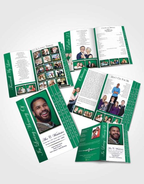 4 Page Grad Obituary Template Brochure Restful Radiance