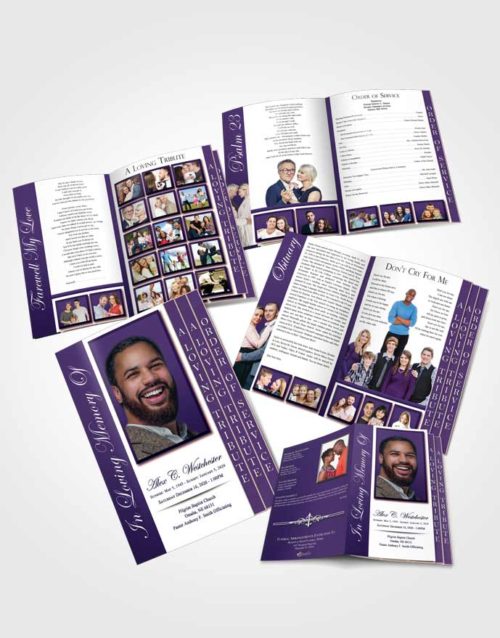 4 Page Grad Obituary Template Brochure Smooth Radiance