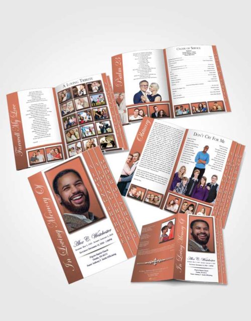 4 Page Grad Obituary Template Brochure Superior Radiance