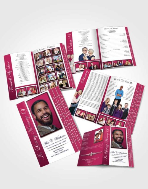 4 Page Grad Obituary Template Brochure Wholesome Radiance