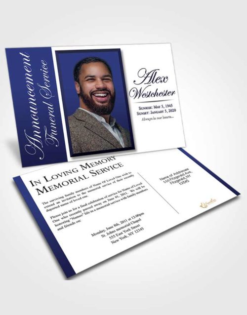 Funeral Announcement Card Template Afternoon Radiance