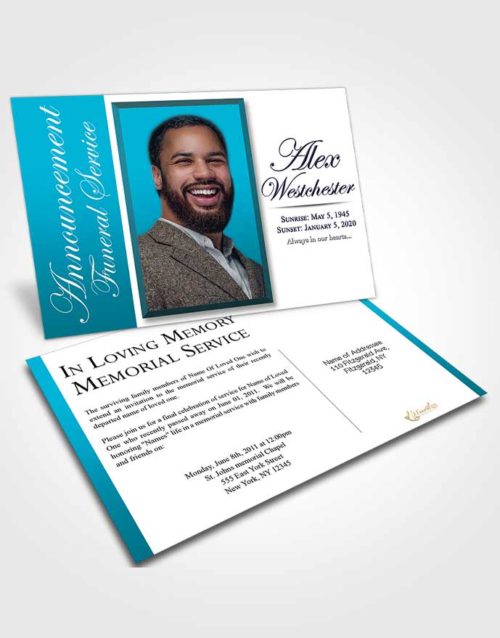 Funeral Announcement Card Template Ambient Radiance
