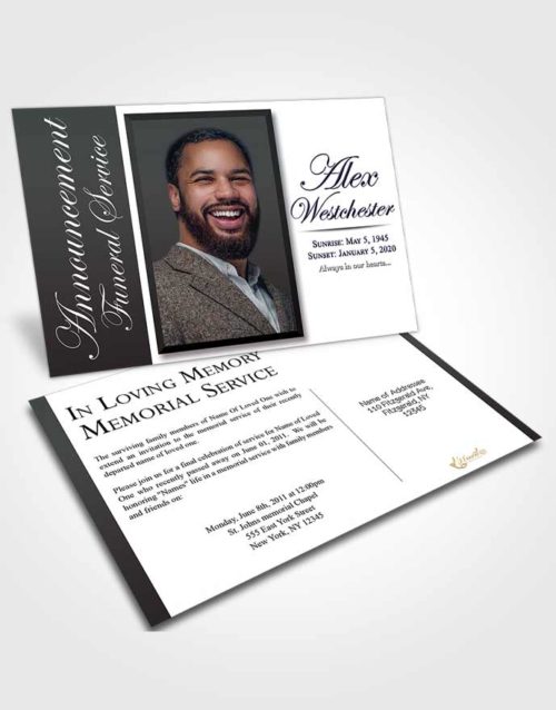 Funeral Announcement Card Template Beautiful Radiance