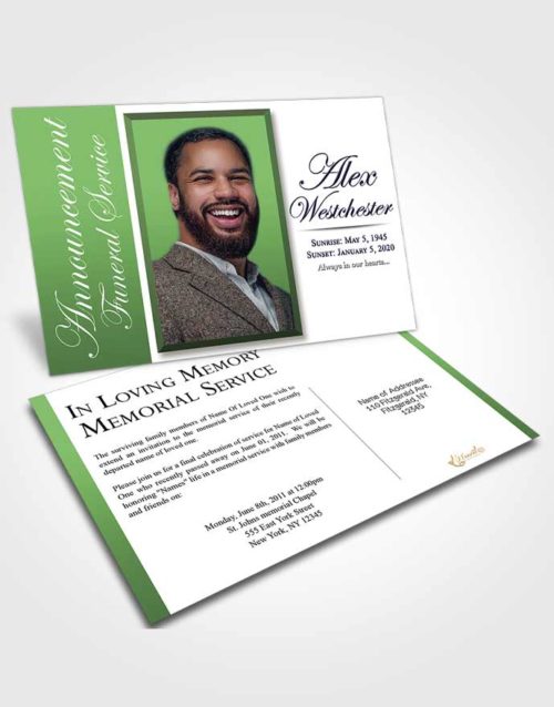 Funeral Announcement Card Template Brilliant Radiance