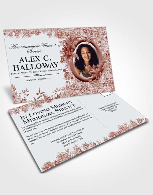 Funeral Announcement Card Template Essential Afternoon Succulents