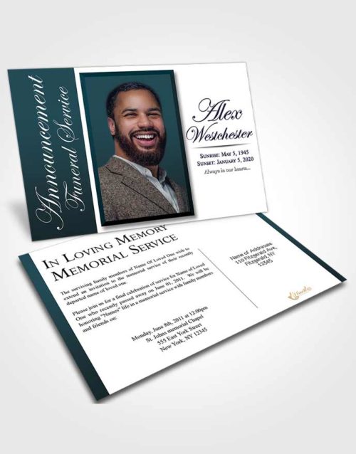 Funeral Announcement Card Template Gentle Radiance