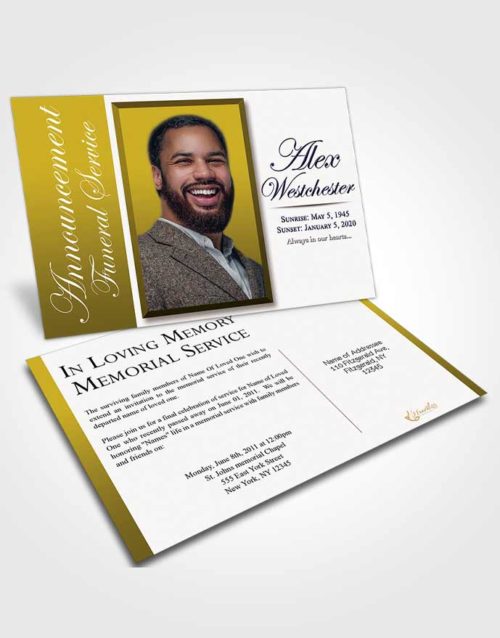 Funeral Announcement Card Template Natural Radiance