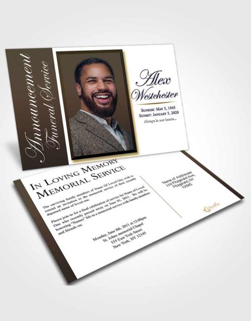 Funeral Announcement Card Template Pacific Radiance
