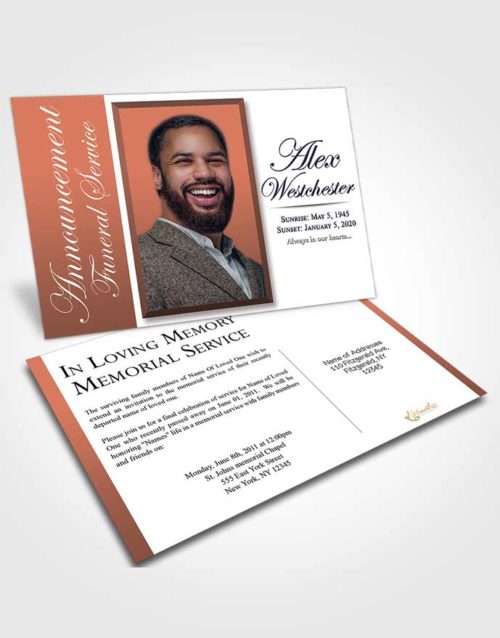 Funeral Announcement Card Template Superior Radiance