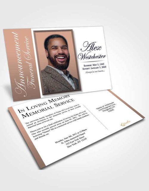 Funeral Announcement Card Template Sweet Radiance