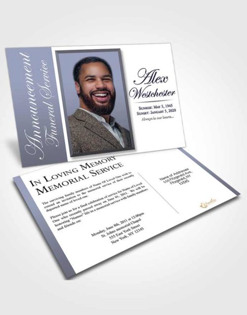 Funeral Announcement Card Template Tender Radiance