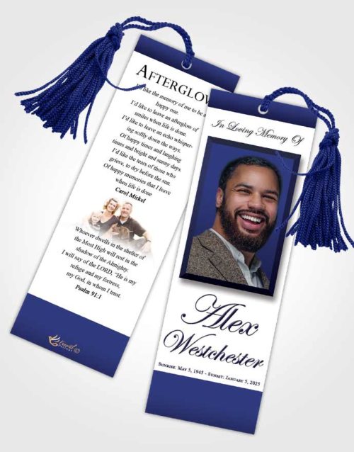 Funeral Bookmark Template Afternoon Radiance